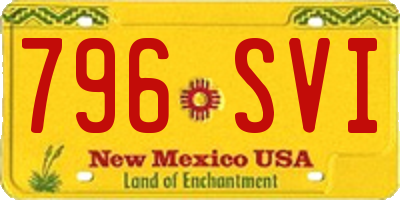 NM license plate 796SVI