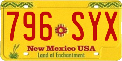 NM license plate 796SYX