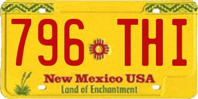 NM license plate 796THI