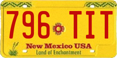 NM license plate 796TIT