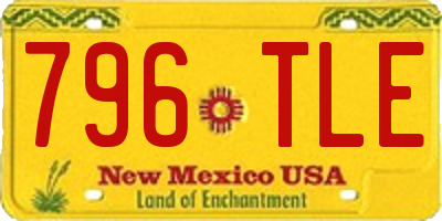 NM license plate 796TLE