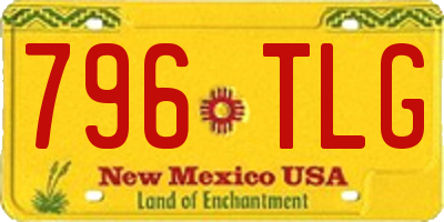 NM license plate 796TLG