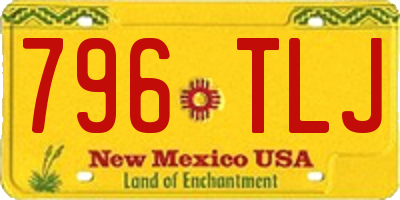 NM license plate 796TLJ