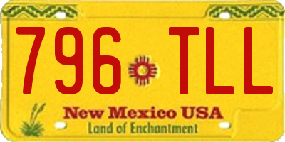 NM license plate 796TLL