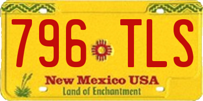 NM license plate 796TLS