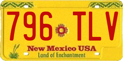 NM license plate 796TLV