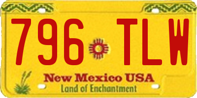 NM license plate 796TLW