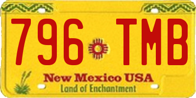 NM license plate 796TMB