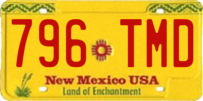 NM license plate 796TMD