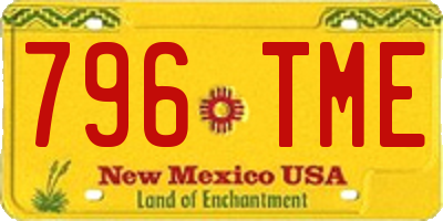 NM license plate 796TME