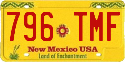 NM license plate 796TMF