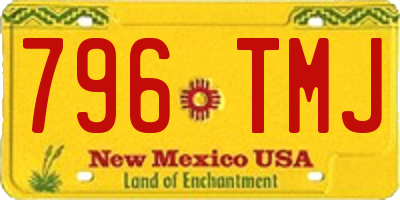 NM license plate 796TMJ