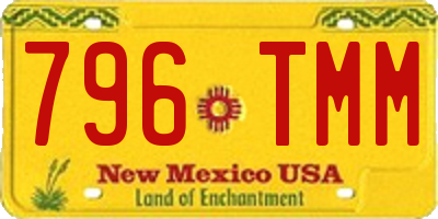 NM license plate 796TMM