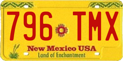 NM license plate 796TMX