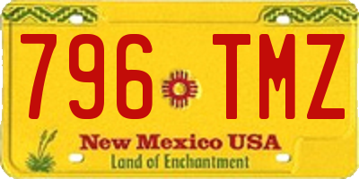 NM license plate 796TMZ