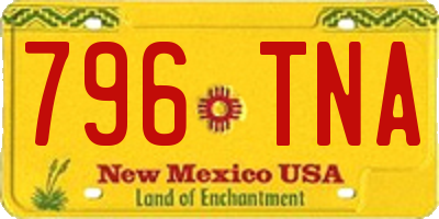 NM license plate 796TNA