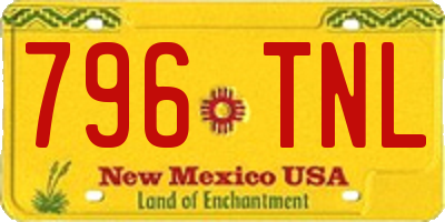 NM license plate 796TNL