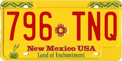 NM license plate 796TNQ