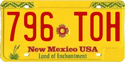 NM license plate 796TOH