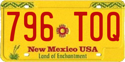 NM license plate 796TOQ