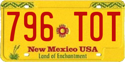 NM license plate 796TOT