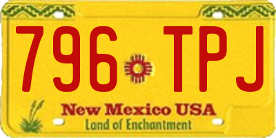 NM license plate 796TPJ