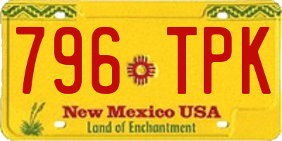 NM license plate 796TPK