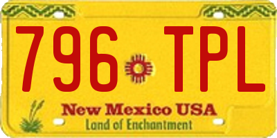 NM license plate 796TPL
