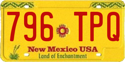 NM license plate 796TPQ
