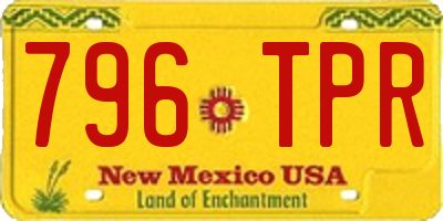 NM license plate 796TPR