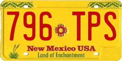 NM license plate 796TPS