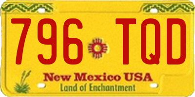 NM license plate 796TQD