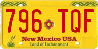 NM license plate 796TQF