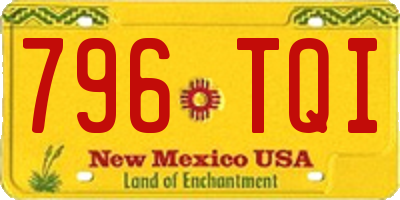 NM license plate 796TQI