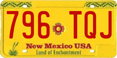 NM license plate 796TQJ