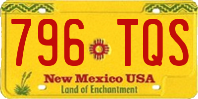 NM license plate 796TQS
