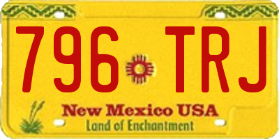 NM license plate 796TRJ