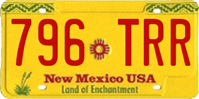 NM license plate 796TRR