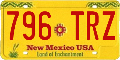 NM license plate 796TRZ