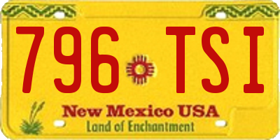 NM license plate 796TSI