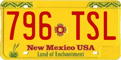 NM license plate 796TSL