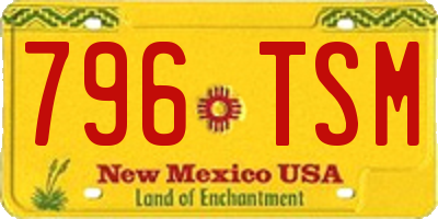 NM license plate 796TSM