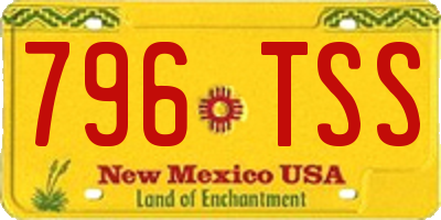 NM license plate 796TSS