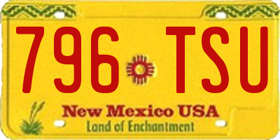 NM license plate 796TSU