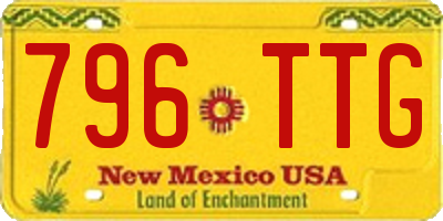 NM license plate 796TTG