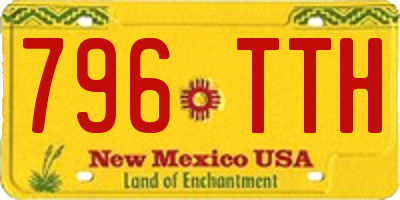 NM license plate 796TTH