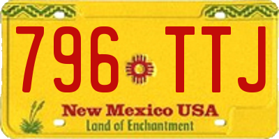 NM license plate 796TTJ