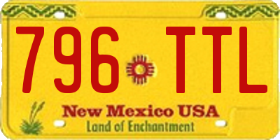 NM license plate 796TTL