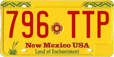 NM license plate 796TTP