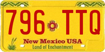 NM license plate 796TTQ